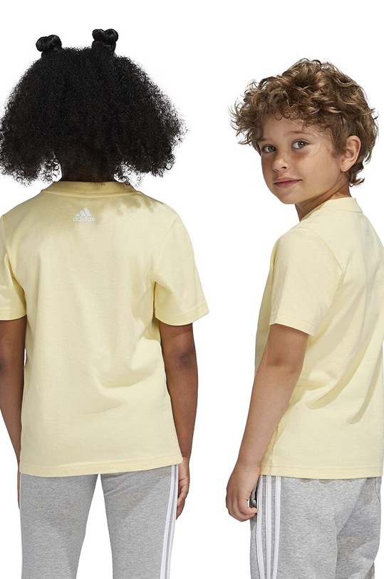 adidas gyerek pamut póló LK LIN CO TEE IW0875 sárga