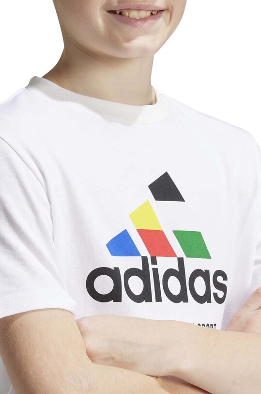 adidas tricou de bumbac pentru copii TIRO NATIONS T IW8148 alb
