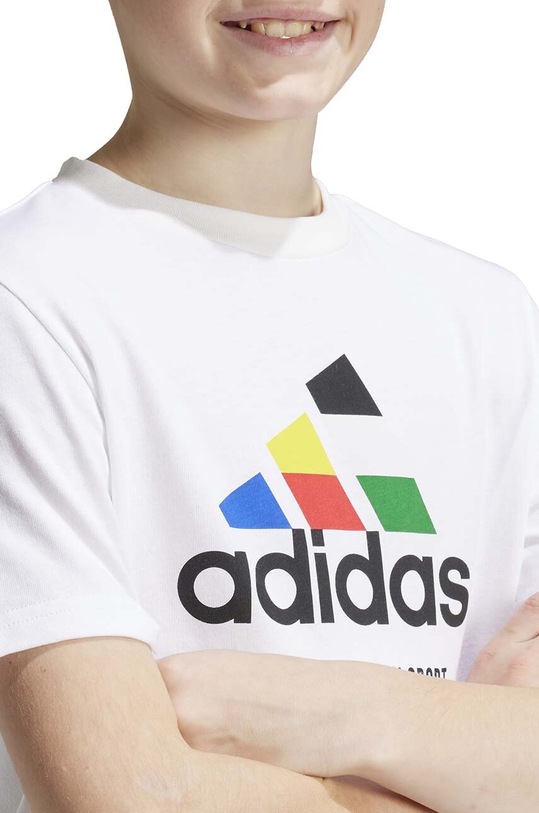 Dětské bavlněné tričko adidas TIRO NATIONS T IW8148 bílá