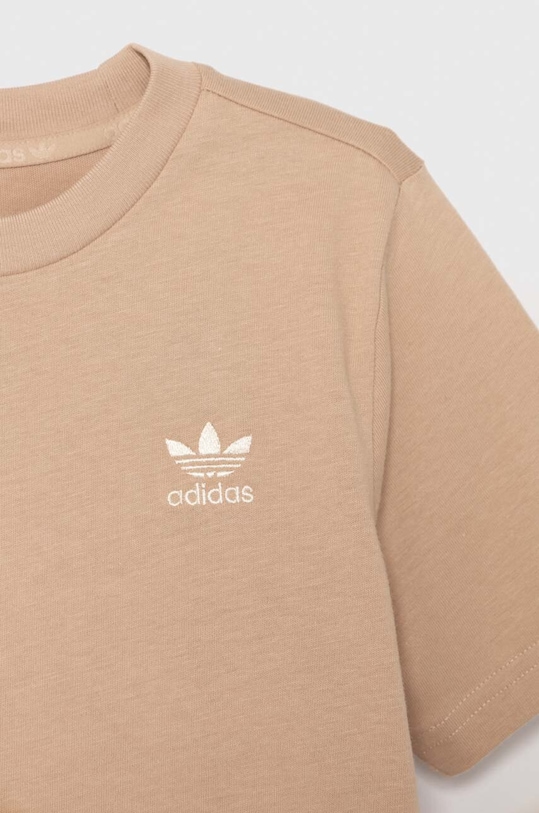 Dječja pamučna majica kratkih rukava adidas Originals TEE bež IX5263