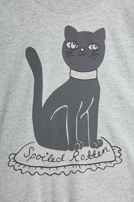 Chłopiec Mini Rodini t-shirt bawełniany dziecięcy Cat 2472012294 szary