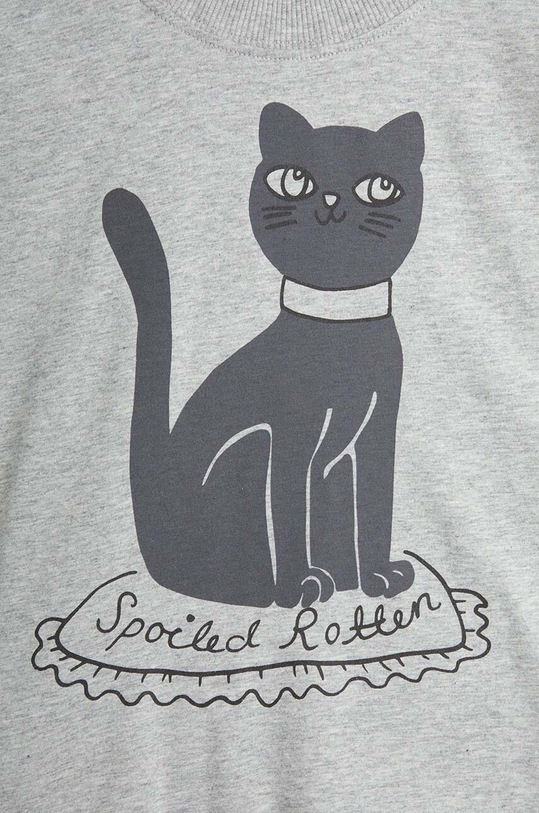 Хлопчик Дитяча бавовняна футболка Mini Rodini Cat 2472012294 сірий