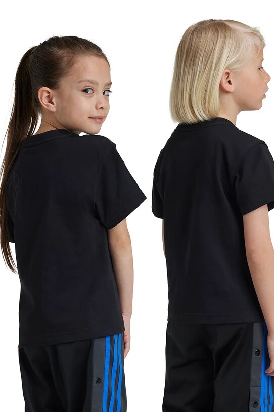Детская хлопковая футболка adidas Originals TREFOIL TEE IY2385 чёрный