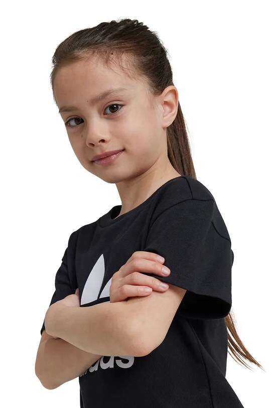 Детская хлопковая футболка adidas Originals TREFOIL TEE IY2385