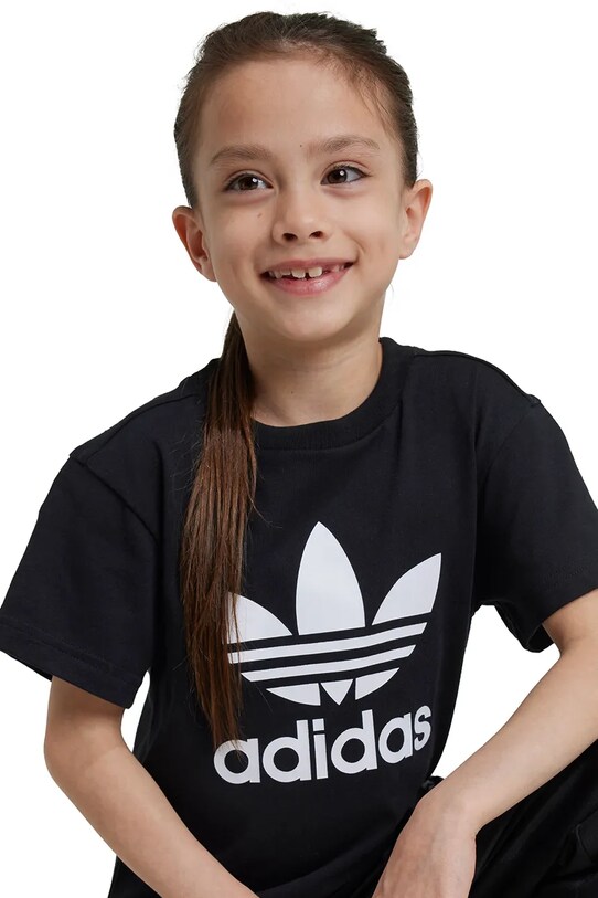 Детская хлопковая футболка adidas Originals TREFOIL TEE IY2385