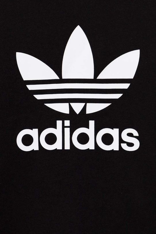 adidas Originals t-shirt bawełniany dziecięcy TREFOIL TEE czarny IY2385