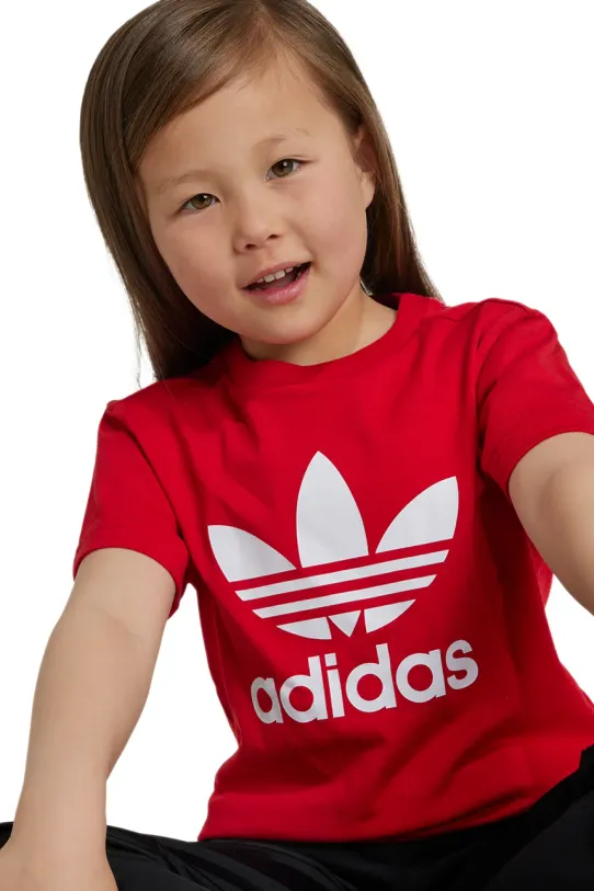 Дитяча бавовняна футболка adidas Originals TREFOIL TEE IY2387