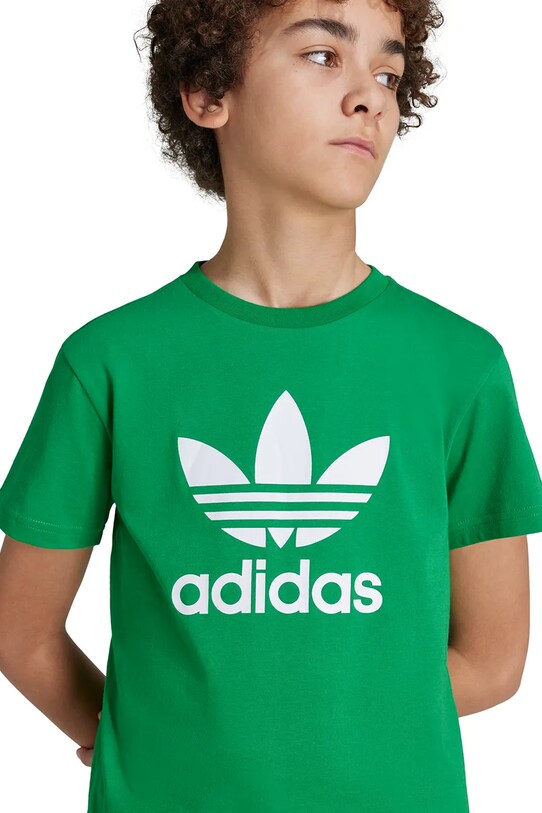 Дитяча бавовняна футболка adidas Originals TREFOIL TEE IY4003