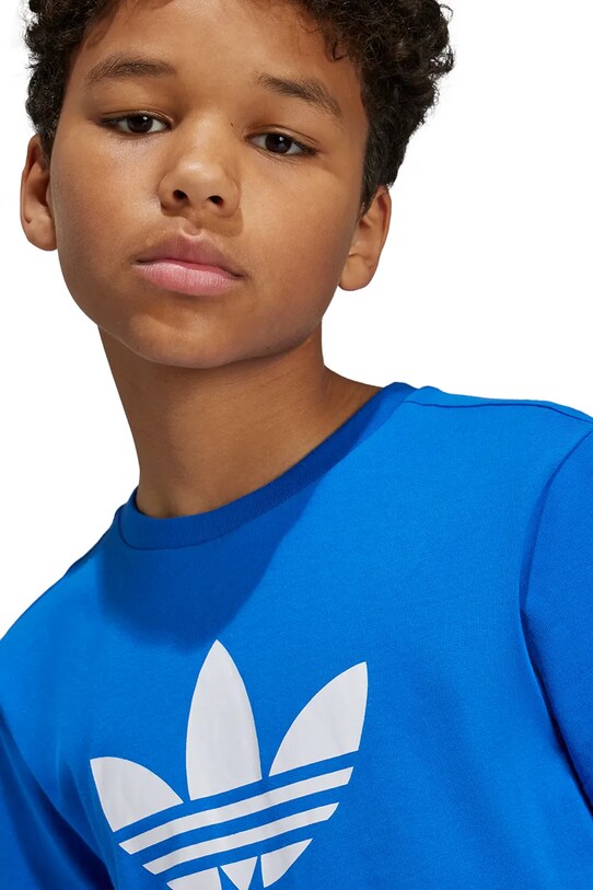 Детская хлопковая футболка adidas Originals TREFOIL TEE IY7425