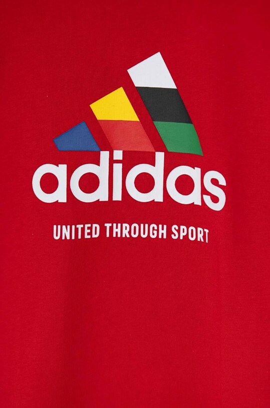 Дитяча бавовняна футболка adidas TIRO NATIONS T червоний IY8127