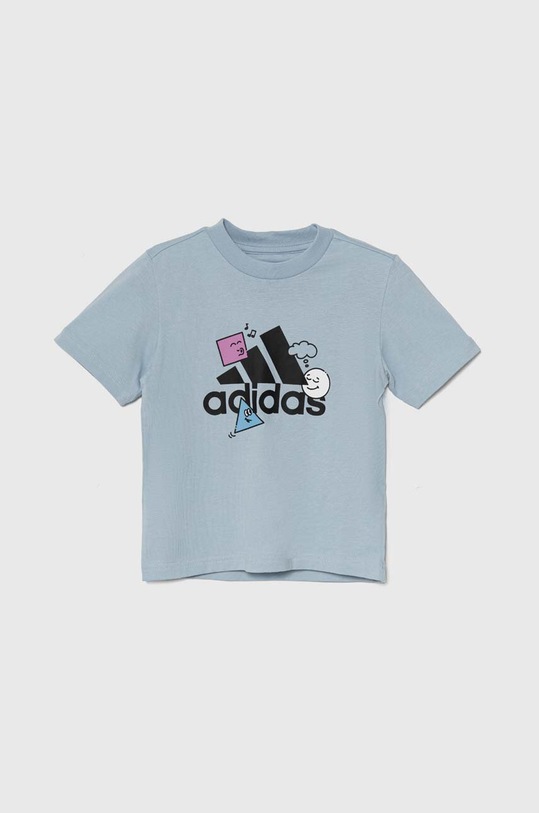 adidas t-shirt bawełniany dziecięcy POS TABLE LK IZ0443 niebieski AW24