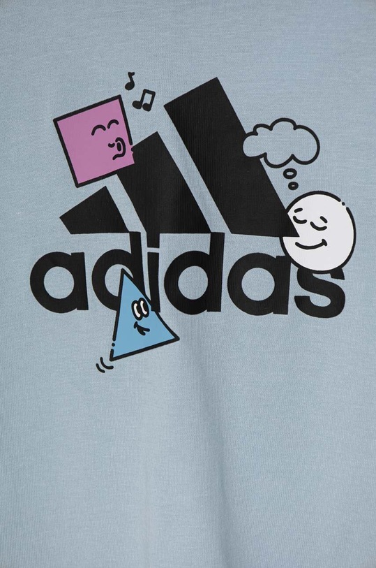 adidas t-shirt bawełniany dziecięcy POS TABLE LK niebieski IZ0443
