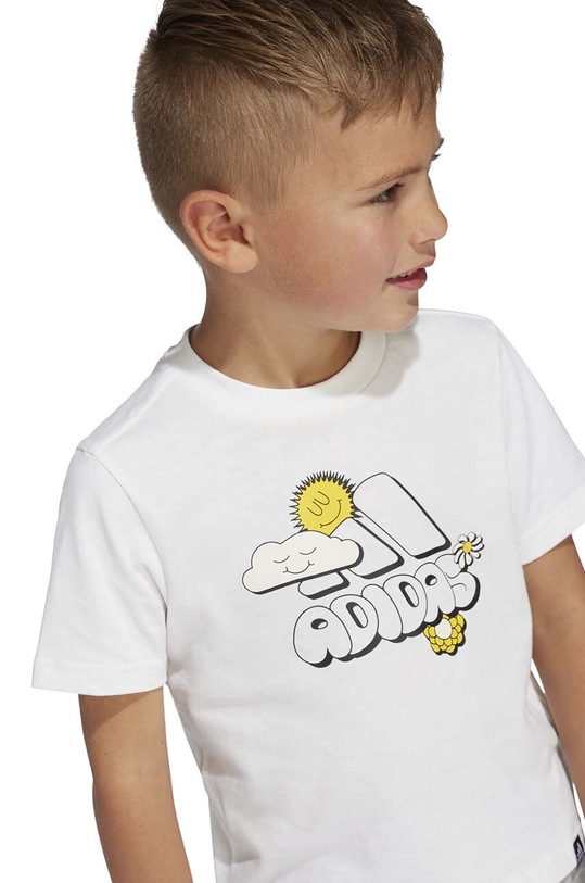adidas t-shirt in cotone per bambini DOODLE PACK LK IZ0446 bianco