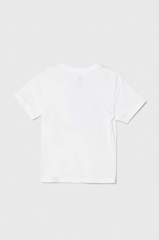 Хлопчик Дитяча бавовняна футболка adidas Originals TREFOIL TEE JE0516 білий