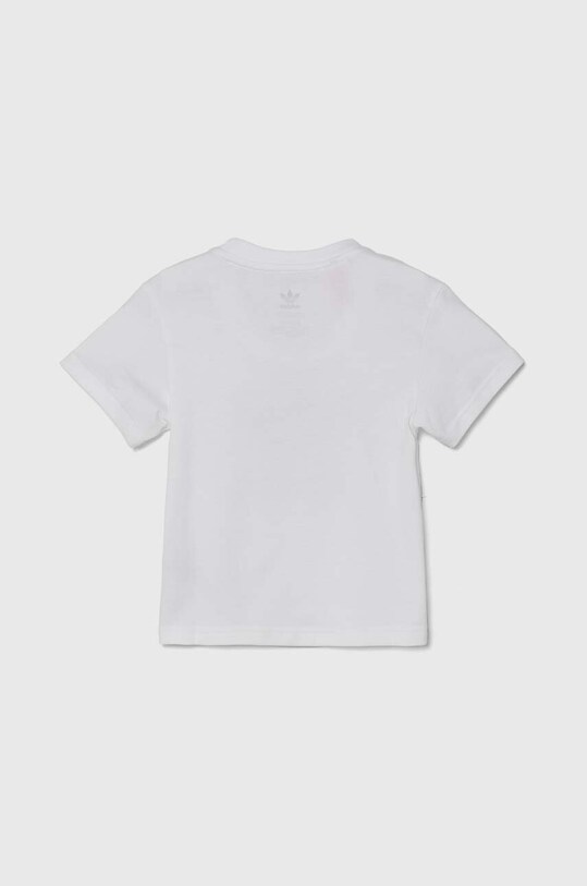 Хлопчик Дитяча бавовняна футболка adidas Originals TREFOIL TEE JE0518 білий