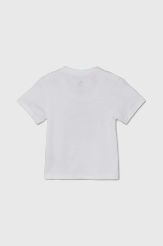 Мальчик Детская хлопковая футболка adidas Originals TREFOIL TEE JE0518 белый