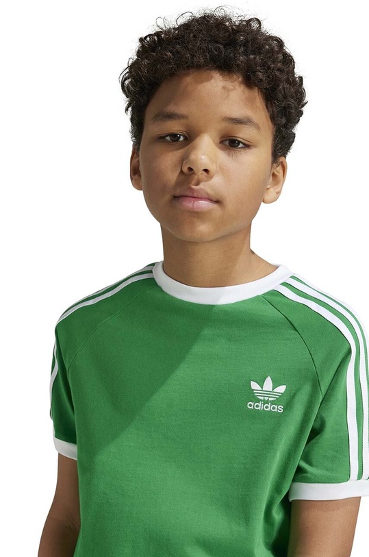 adidas Originals tricou de bumbac pentru copii 3STRIPES TEE IY7431 verde
