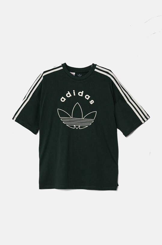 Дитяча бавовняна футболка adidas Originals TEE IY9545 зелений