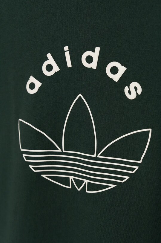 Дитяча бавовняна футболка adidas Originals TEE зелений IY9545