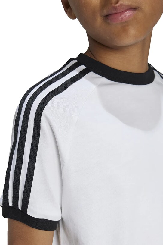 Дитяча бавовняна футболка adidas Originals 3STRIPES TEE JE0515