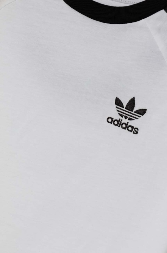 Детская хлопковая футболка adidas Originals 3STRIPES TEE белый JE0515