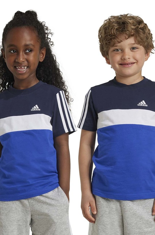 adidas tricou de bumbac pentru copii LK 3S TIB T imprimeu bleumarin JF2647