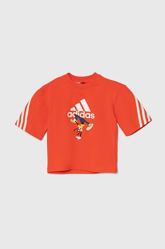 adidas t-shirt dziecięcy x Disney, LK DY MM T IV9631 pomarańczowy AW24