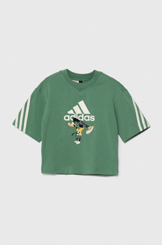 Παιδικό μπλουζάκι adidas x Disney IW0668 πράσινο AW24