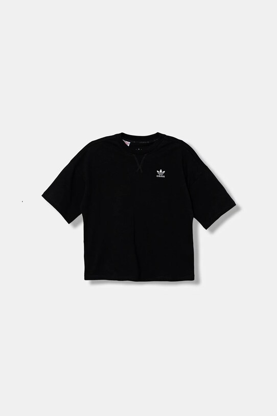 Παιδικό βαμβακερό μπλουζάκι adidas Originals TEE IW3507 μαύρο AW25