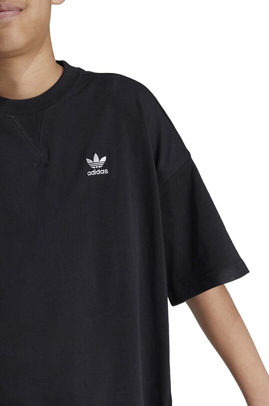 Παιδικό βαμβακερό μπλουζάκι adidas Originals TEE IW3507 μαύρο