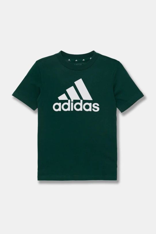 adidas t-shirt bawełniany dziecięcy U BL TEE IX9569 zielony AW24