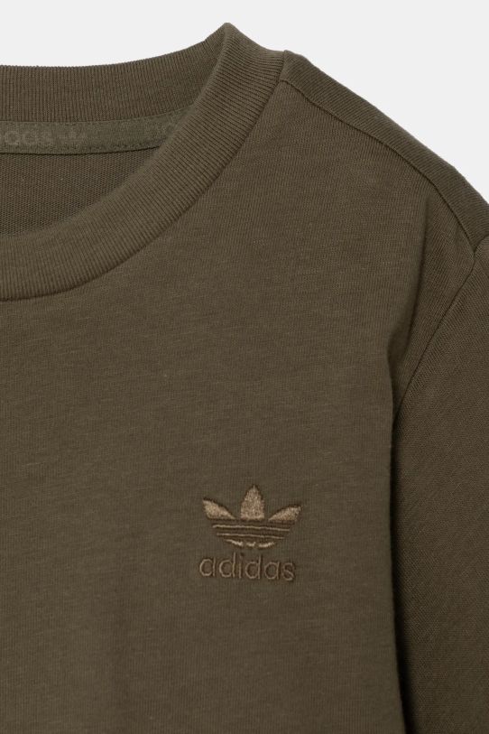 Мальчик Детская хлопковая футболка adidas Originals TEE IX5264 зелёный