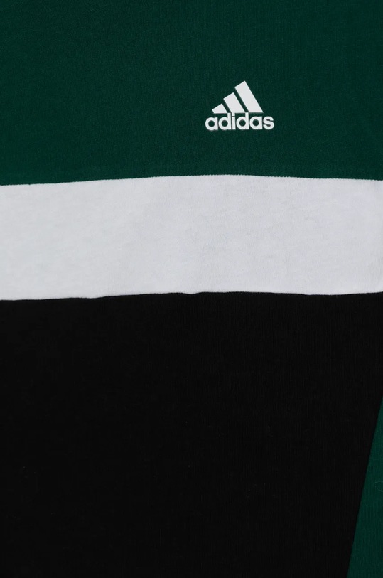 Dětské bavlněné tričko adidas J 3S TIB T zelená IW3494