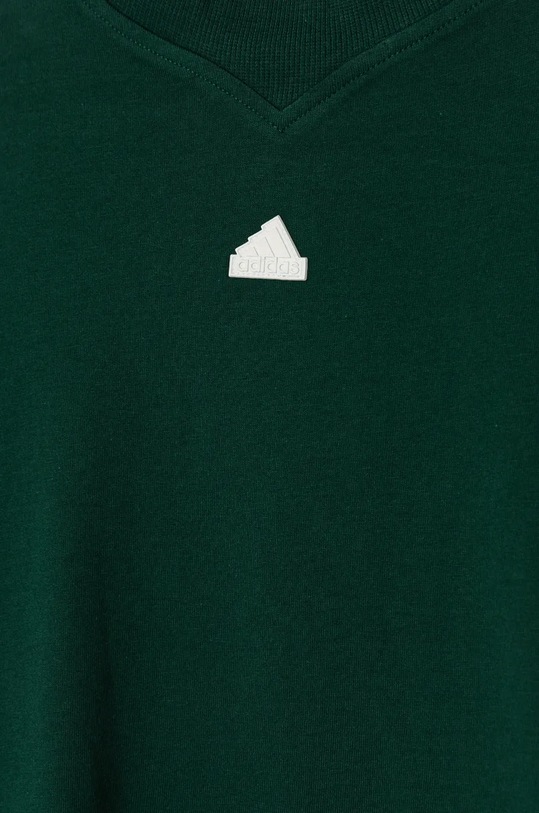 adidas t-shirt bawełniany dziecięcy U FI 3S T zielony IX3652