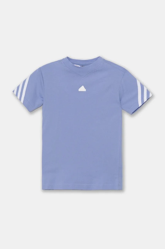 Дитяча бавовняна футболка adidas U FI 3S T аплікація блакитний IX3653
