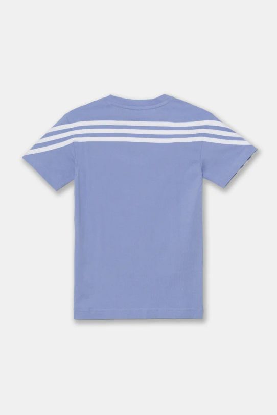 adidas tricou de bumbac pentru copii U FI 3S T IX3653 albastru AW24