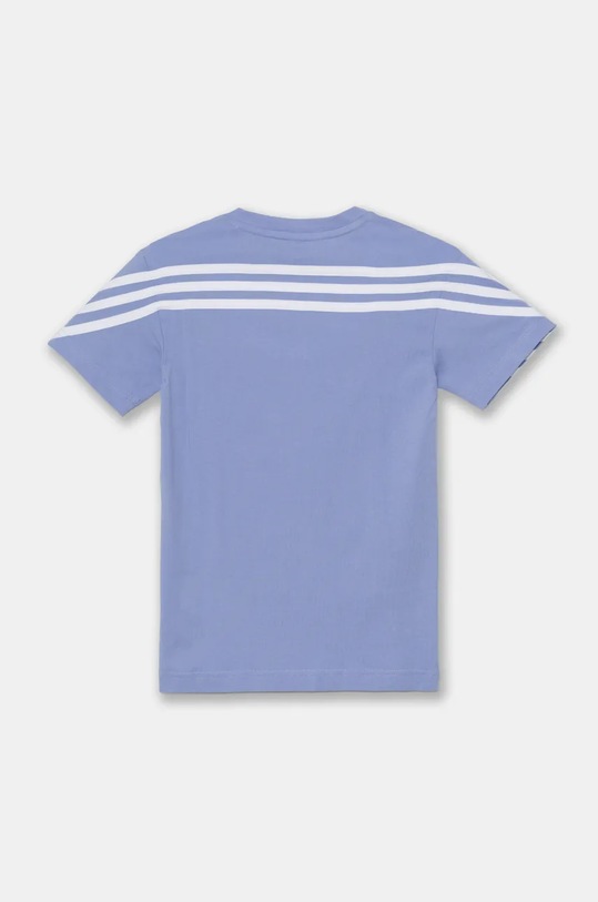 Дитяча бавовняна футболка adidas U FI 3S T IX3653 блакитний AW24