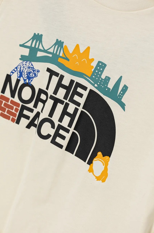 BIMBA The North Face t-shirt in cotone per bambini TRAIL MAP GRAPHIC S/S TEE NF0A89H4QLI1 beige