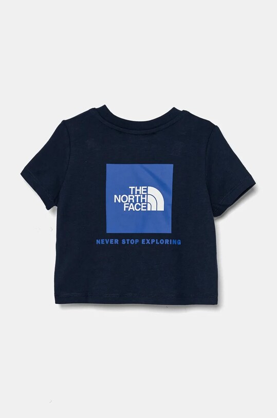 The North Face tricou de bumbac pentru copii REDBOX S/S TEE NF0A89H58K21 bleumarin AW24