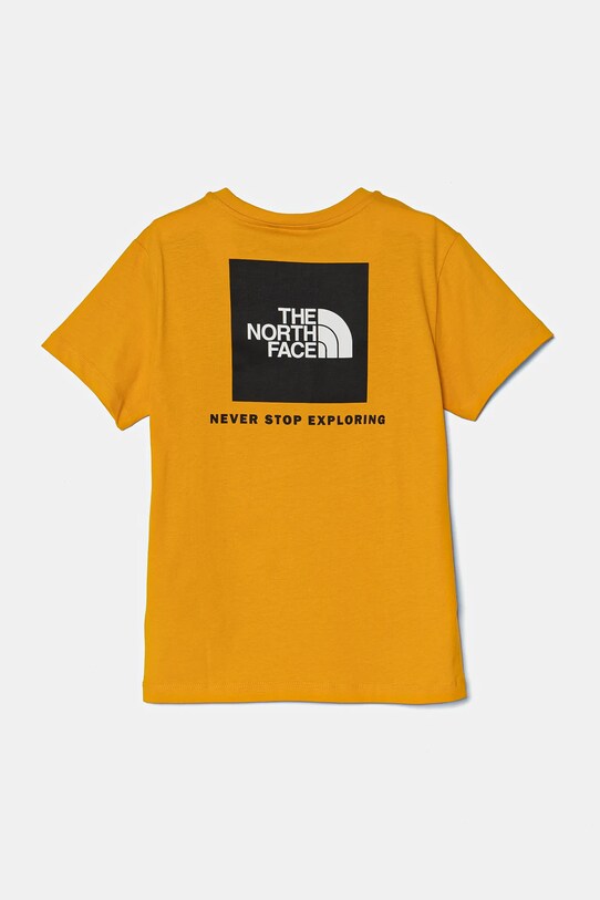 The North Face tricou de bumbac pentru copii REDBOX S/S TEE NF0A89VT56P1 galben AW24
