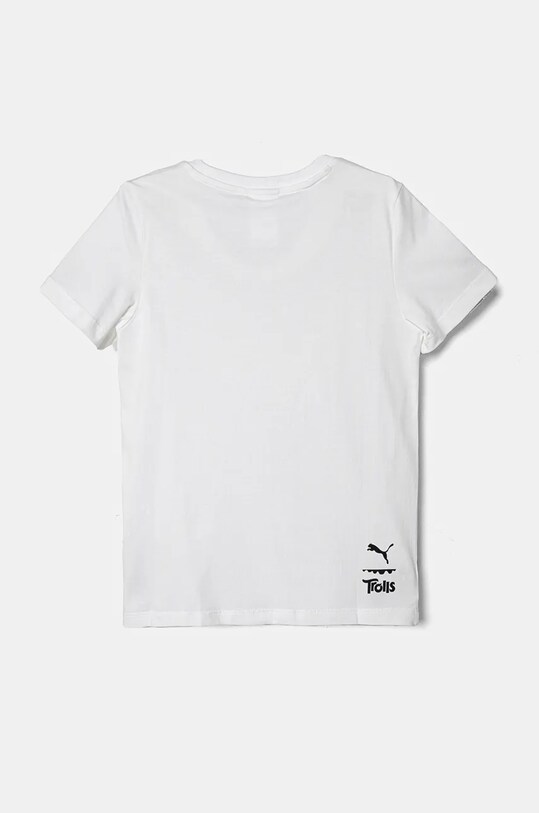 Puma tricou de bumbac pentru copii X TROLLS Tee 627376 alb AW24