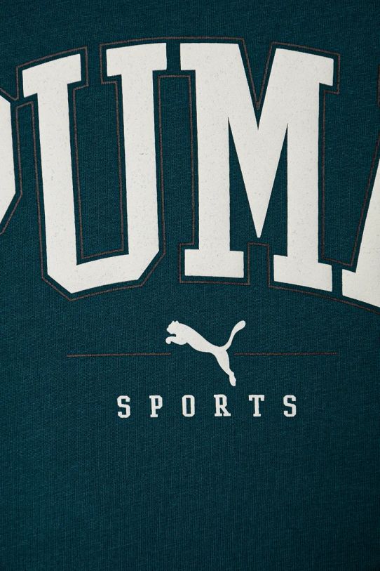 Chłopiec Puma t-shirt bawełniany dziecięcy SQUAD Bigphic Tee 682772 turkusowy