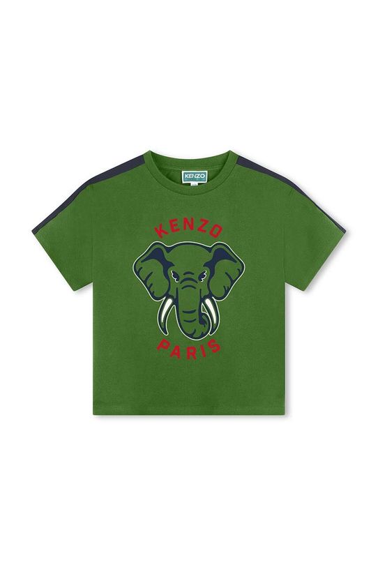 Kenzo Kids tricou de bumbac pentru copii print verde K60745.86.108