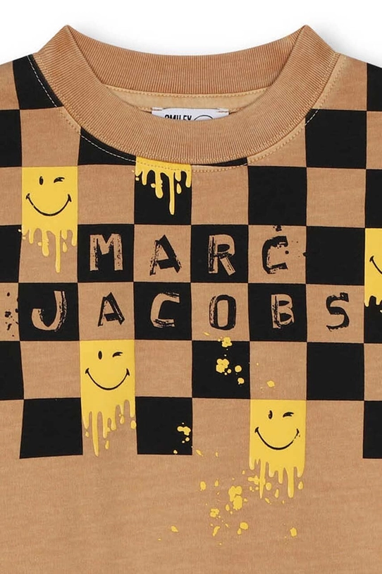 Dječaci Dječja pamučna majica kratkih rukava Marc Jacobs W60283.156 smeđa