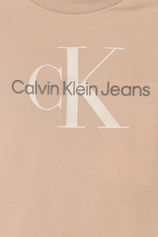 Chłopiec Calvin Klein Jeans t-shirt dziecięcy IN0IN00001.9BYH beżowy