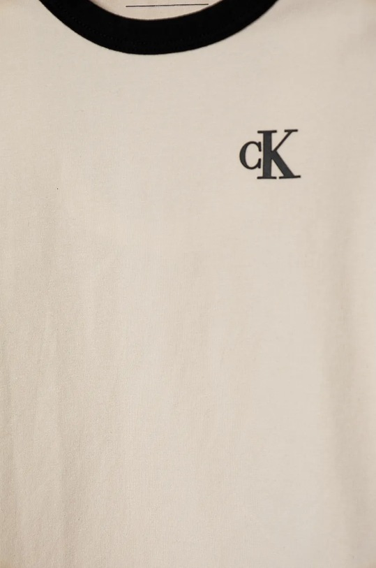Chłopiec Calvin Klein Jeans t-shirt niemowlęcy IN0IN00282.9BYH beżowy