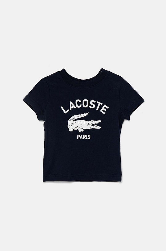 Detské bavlnené tričko Lacoste bavlna tmavomodrá TJ3003