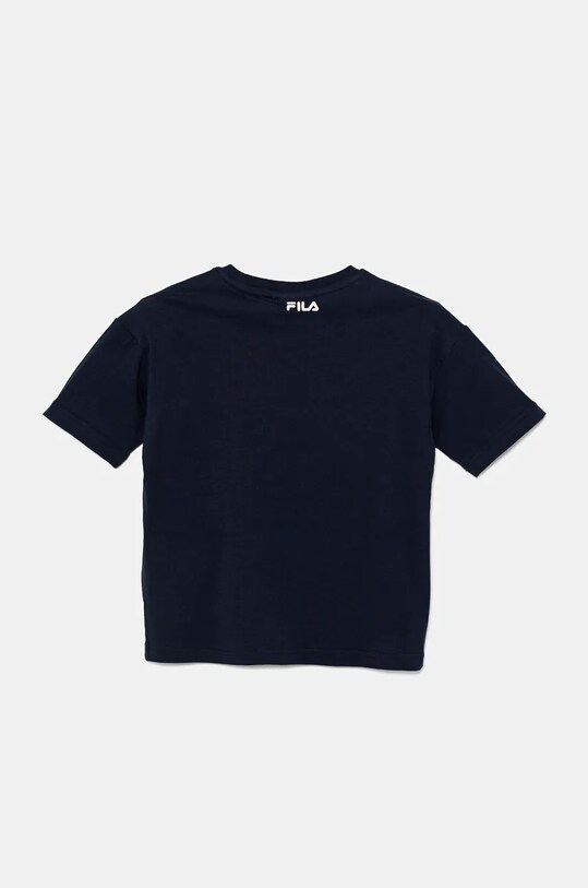 Дитяча бавовняна футболка Fila LIEG FAK0365 темно-синій AW24
