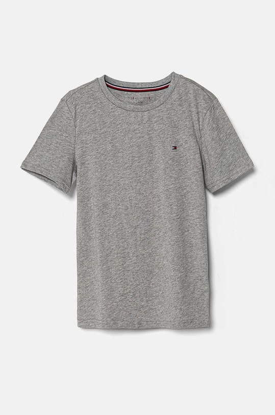 Детска памучна тениска Tommy Hilfiger (2 броя) UK0UK00073.9BYH сив AW24