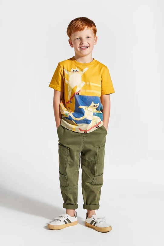 Παιδικό βαμβακερό μπλουζάκι Coccodrillo ZC4143201LBK